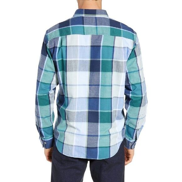 NWT Tommy Bahama Men's Designer Brand Heredia Plaid Sport Shirt Blue Small - Picture 2 of 5